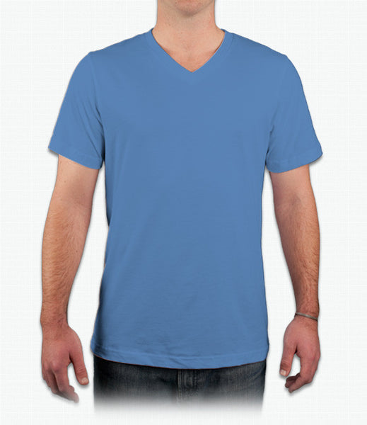 Cool V-neck T-shirt Blue