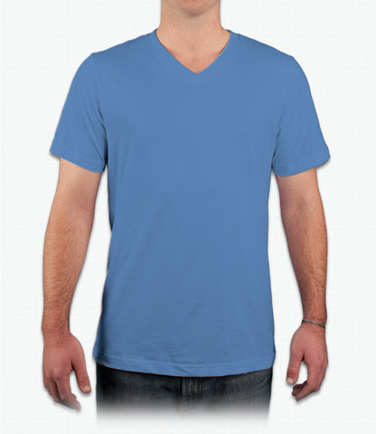 Cool V-neck T-shirt Blue